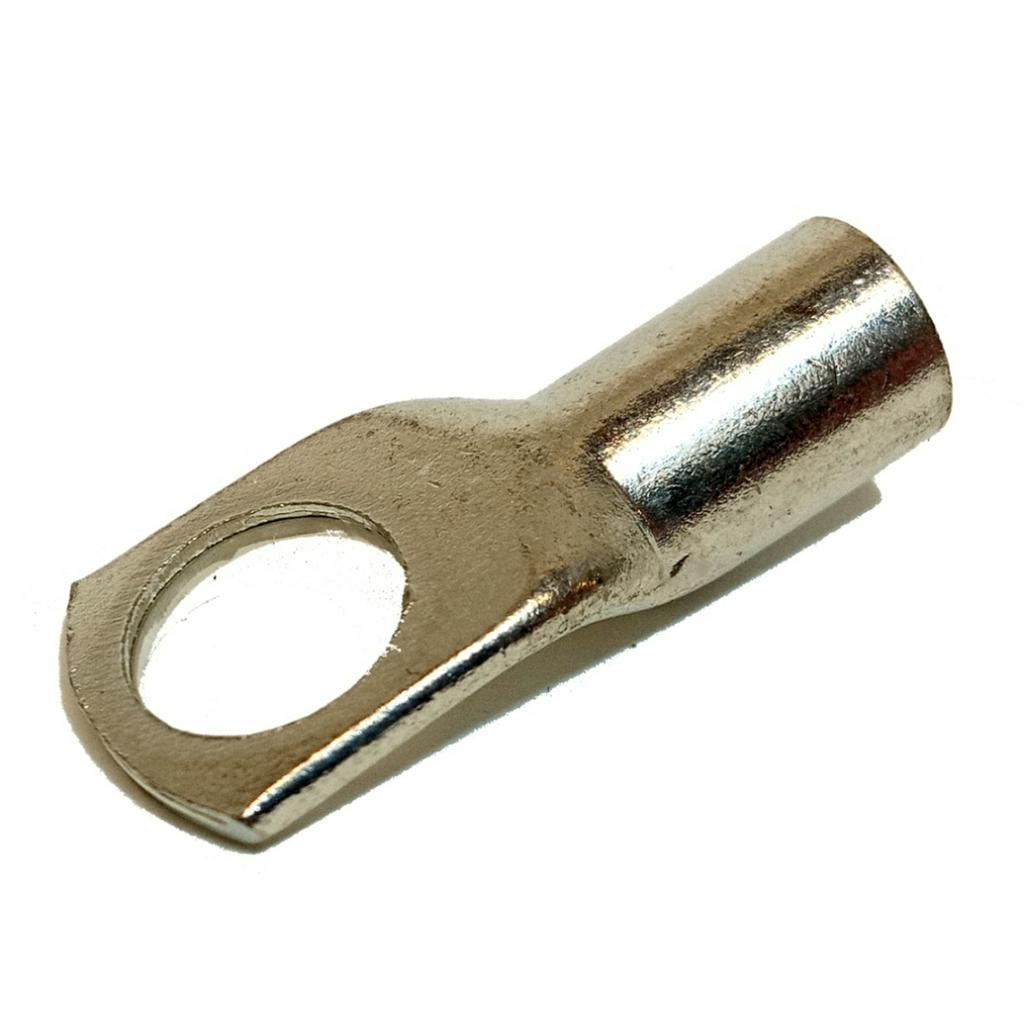 50x Terminal Tubular Olhal Para Cabos 35mm com furo de 10mm