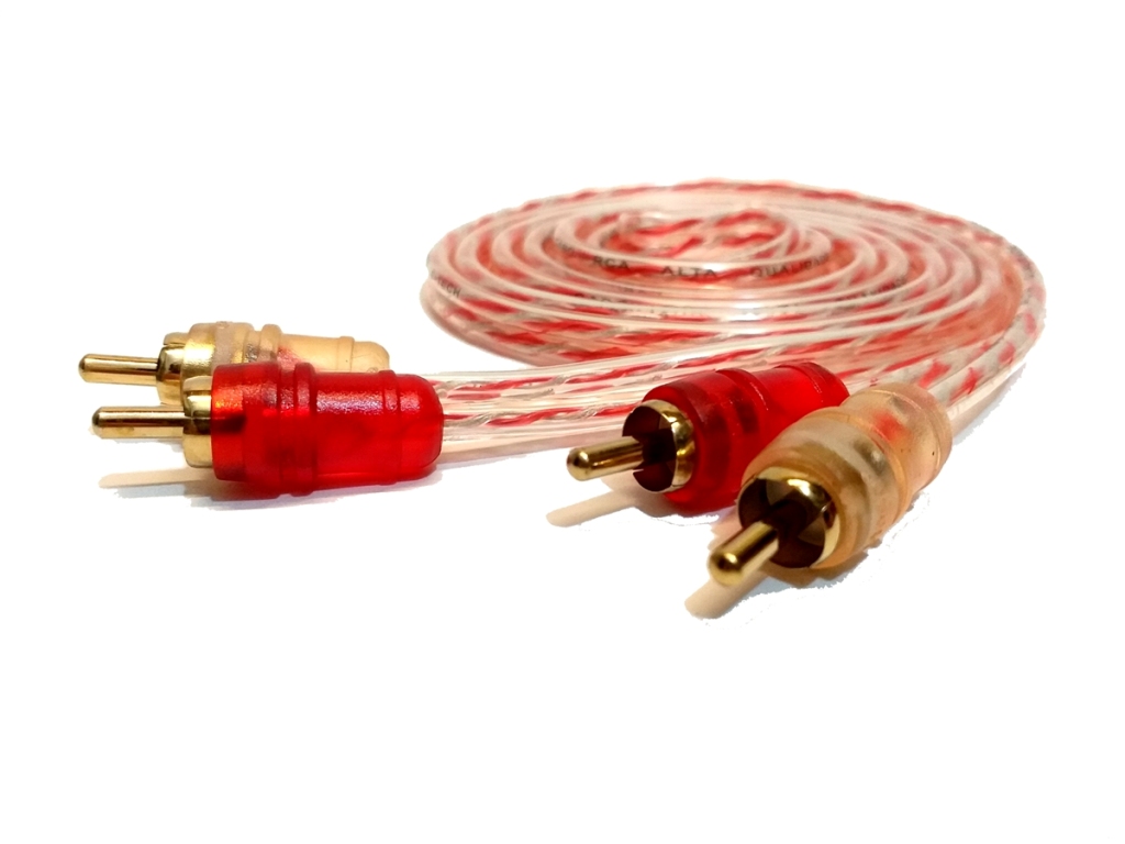 CABO RCA CRISTAL INJETADO 1 METRO 1M AUDIO AUTOMOTIVO