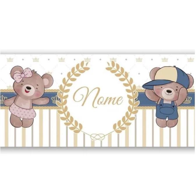 Kit 4 Faixa Decorativa Papel Parede Infantil Personalizado C/ Nome Star = 708