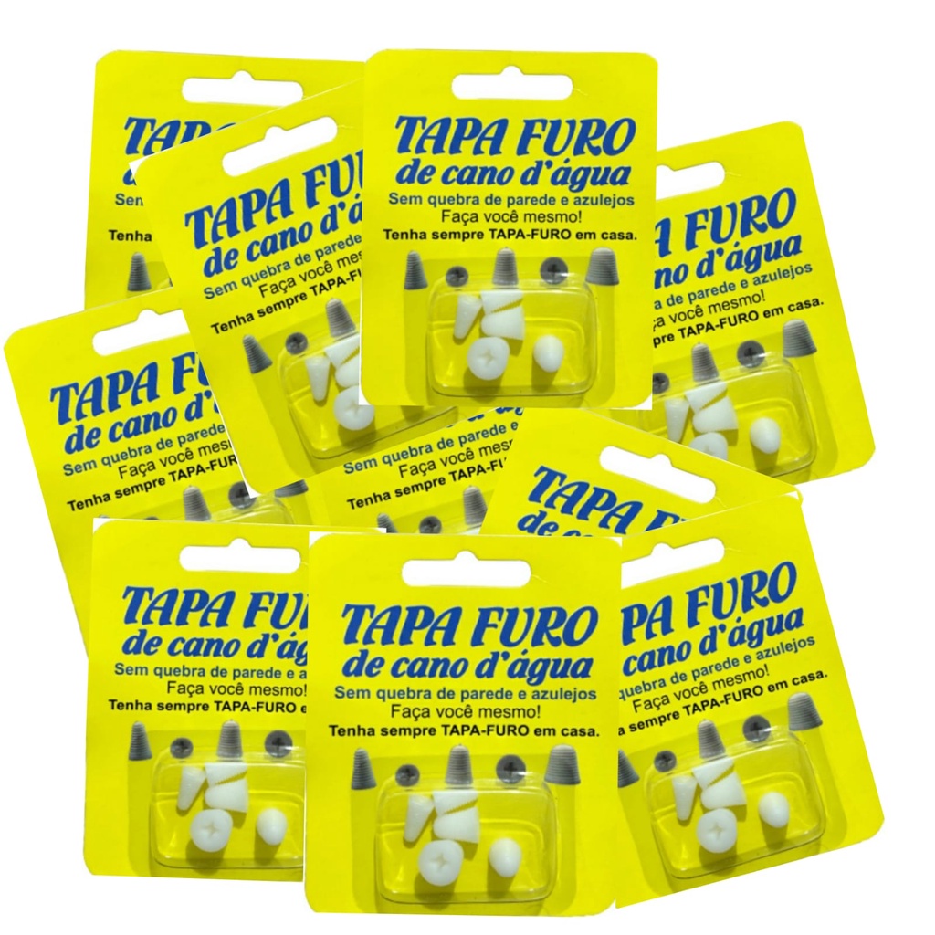 Tapa Furo Cano De Agua P/ Revenda Kit C/ 15 Cartelas Oferta
