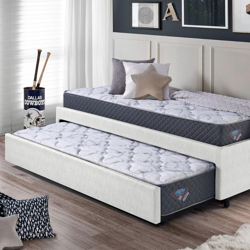 Bicama Box Solteiro 88x188 Com Dois Colchões Adapto Ecoflex