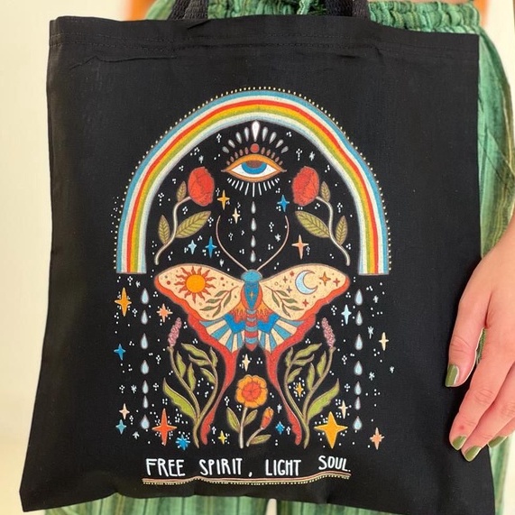 Bolsa Feminina Praia Ecobag Free Spirit - Preta