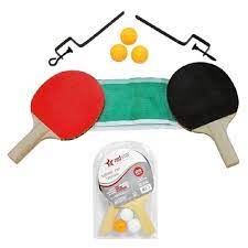 Kit 2 Raquete Tenis De Mesa Ping Pong Lisa com Rede Lisa Universal + 3 Bolinhas De Ping Pong