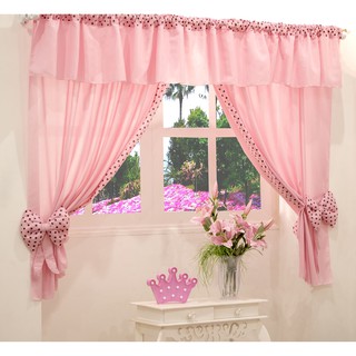 Cortina Infantil Ursinha 2,00m x 1,70m Rosa