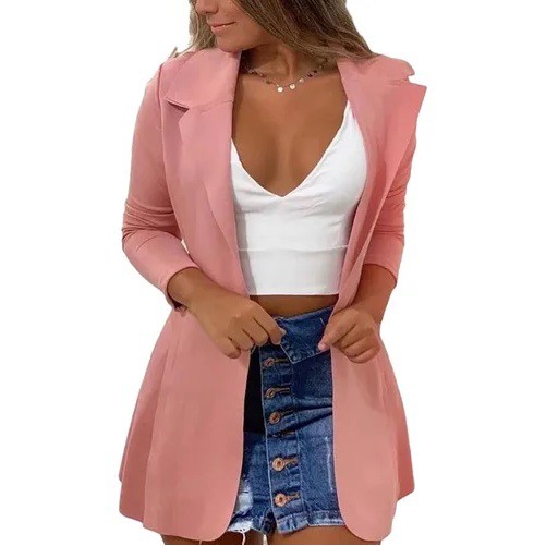 Blazer Feminino Max Acinturado Longo Neoprene Shopee Brasil