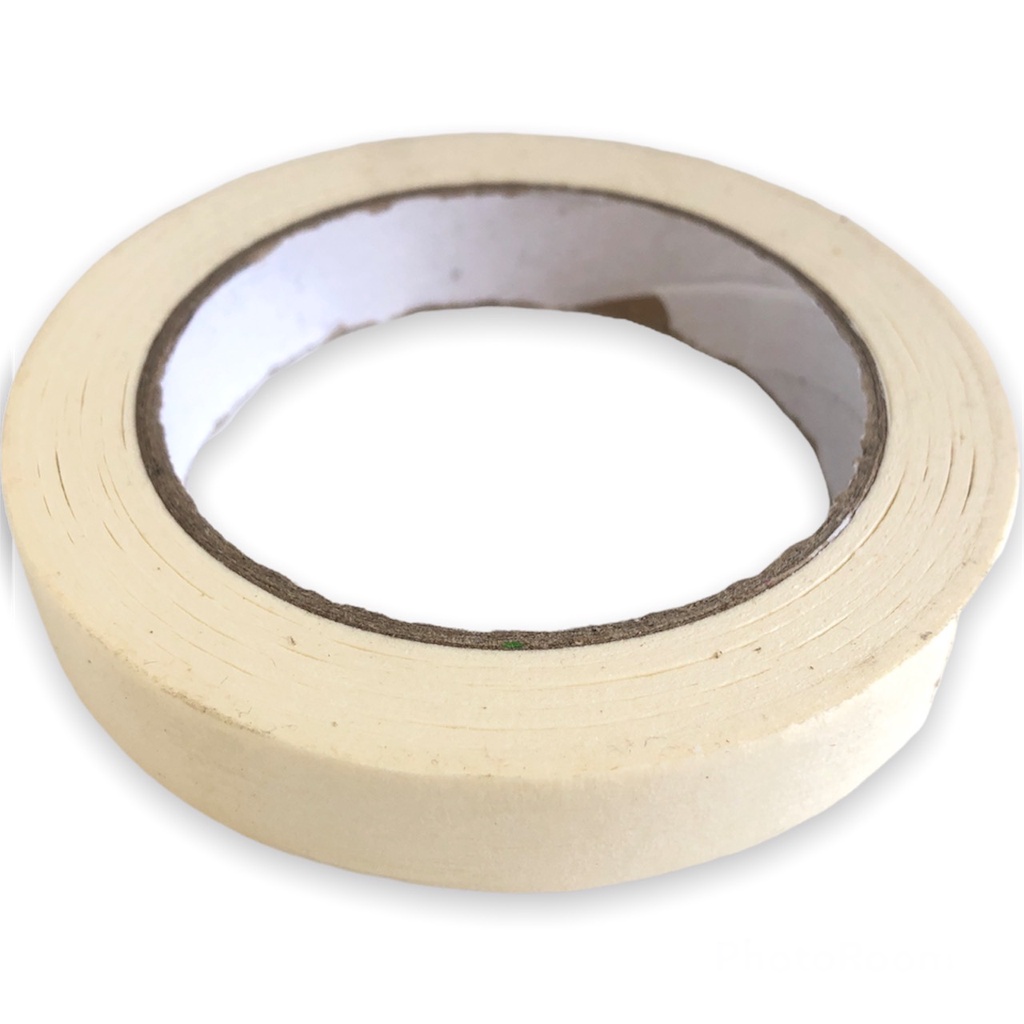 Fita Crepe Rolo 50mts  x 18mm - Uso geral  Pintura Automotiva em Oferta na Shopee