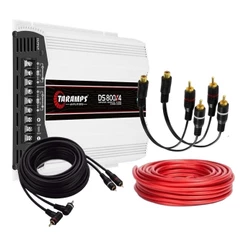 Módulo Taramps DS800x4 2 Ohms + Cabo Bateria 9mm 5 Metros + Cabo RCA 5 Metros + 2 Cabos Y