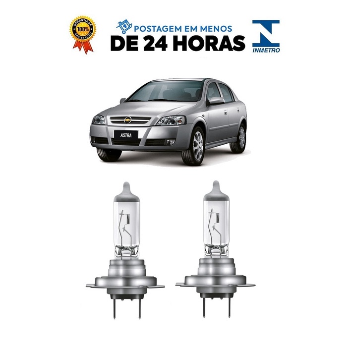 Par Lampada Farol Baixo Astra 2003 2004 2005 2006 2007 2008 2009 2010 2011 2012 H7