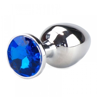 Plug Anal em Metal com Detalhe de Joia na Base Tamanho M 8,5 x 3,5 Cm