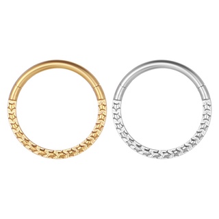 Piercing Argolinha Segmento Articulado Detalhado Estrelas | Hélix, Rook, Daith
