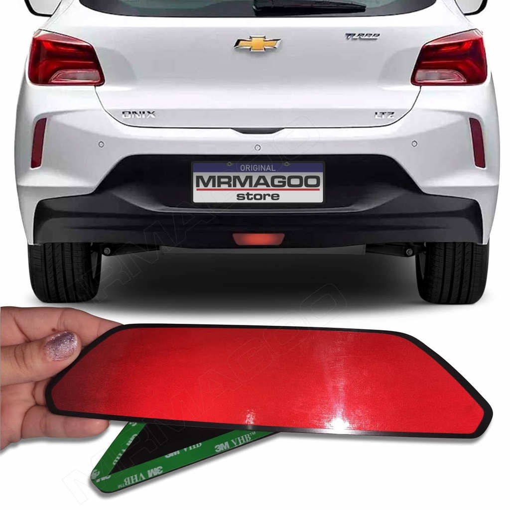 Refletor Traseiro ONIX HATCH 2020 2021 2022 2023 com Fixação Dupla Face 3m Acessórios para Carro Original MRMAGOO