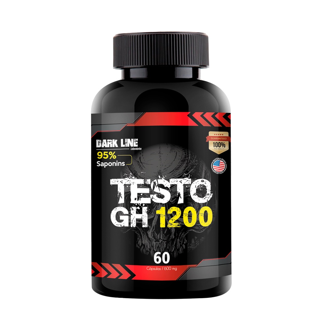 TestGH 1200 60 Caps Dark Line Precursor Hormonal Ultra Potente Libído + Massa Muscular