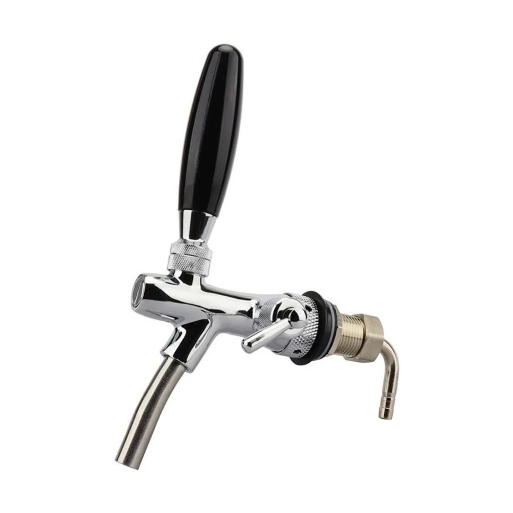 Kit C/6 Torneiras Chopp Italiana Rosca 5/8 Compensador Inox