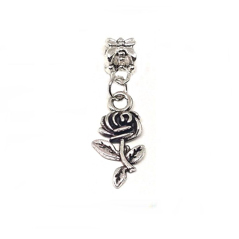 Berloque Rosa Pomba Gira Pingente em Metal Para Pulseiras Biju Bijuteria Umbanda e Candomblé
