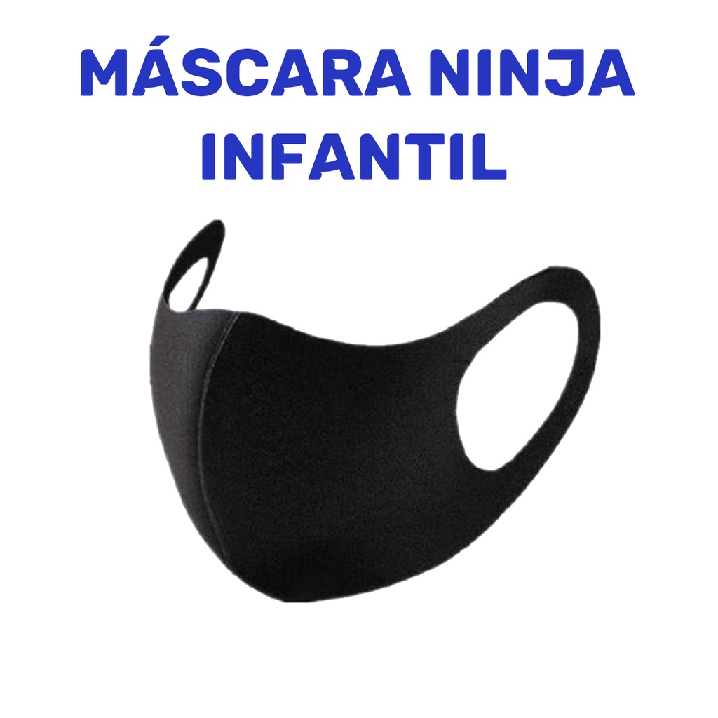 Máscara de Proteção Infantil Ninja Criança Lavável Neoprene