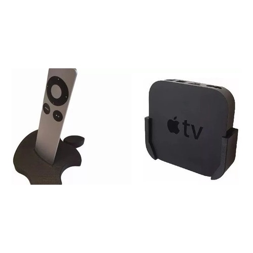 Suporte De Mesa Para Controle + Suporte De Parede Para Apple Tv 2º E 3º Geração