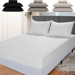 Jogo De Cama Lençol Casal Antialérgico 3 Peças 138x188x30cm BF Colchões