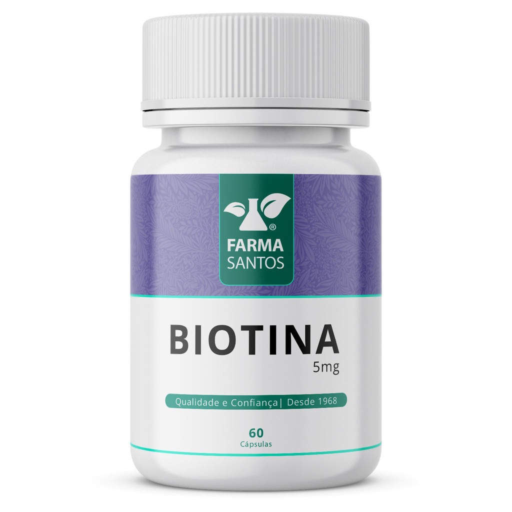 Biotina 5Mg 60 Cápsulas Unhas mais Fortes em Oferta na Shopee