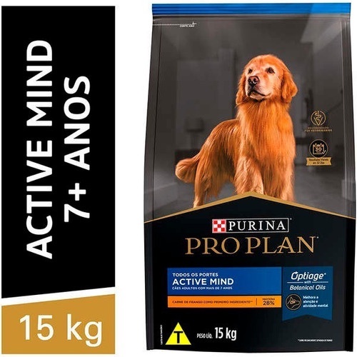 Ração Pro Plan 7+ Active Mind para Cães - 15Kg em Oferta na Shopee