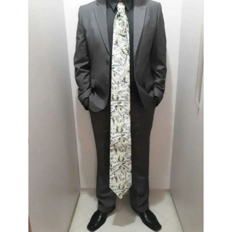 gravata gigante dólar  /casamento/ hora da gravata em Oferta na Shopee