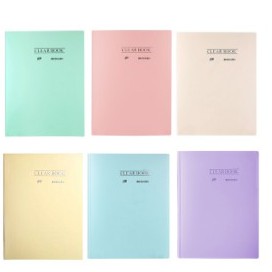 Pasta Catálogo Yes BD40ABC Clear Book.- cores pastéis. C/ 40 plasticos.