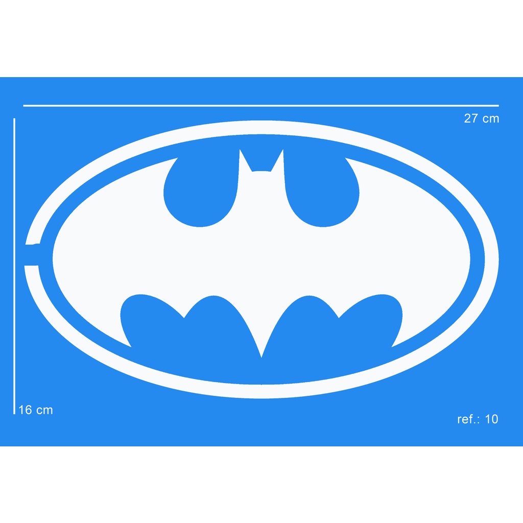 Stencil Batman Super Herói Grafite Logo 21x30 Graffiti Estencil Artesanato  Litoart Litocard Molde Vazado Desenho Pintura Quadrinhos HQ Nerd Geek |  Shopee Brasil