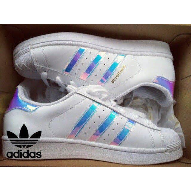 tenis adidas superstar feminino holográfico