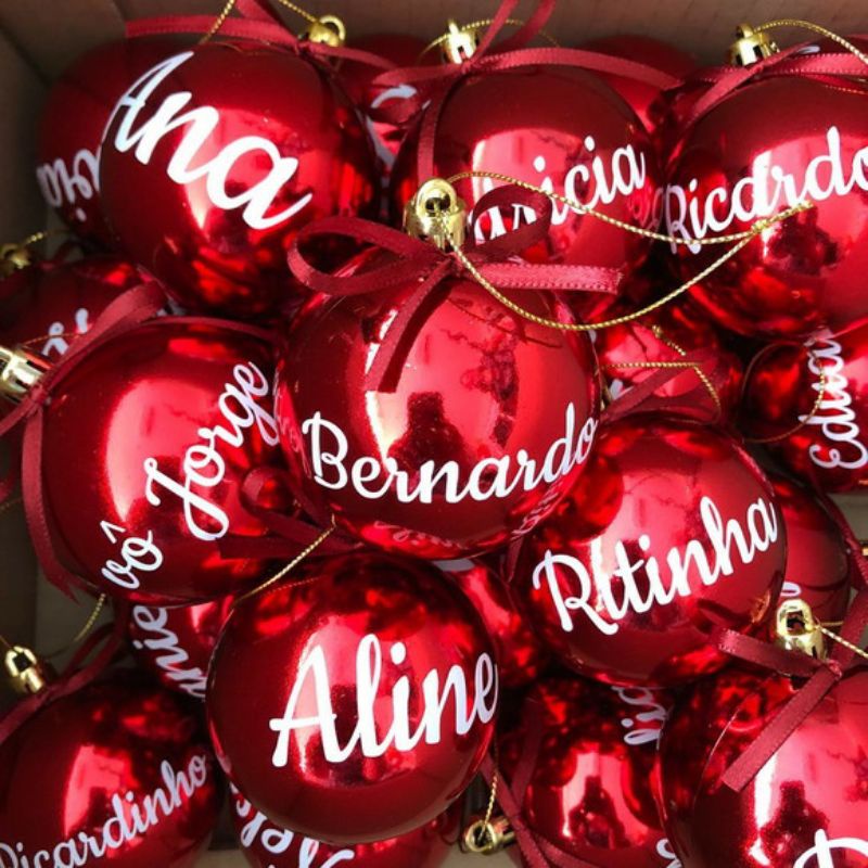 Bolas de Natal com nome | Shopee Brasil