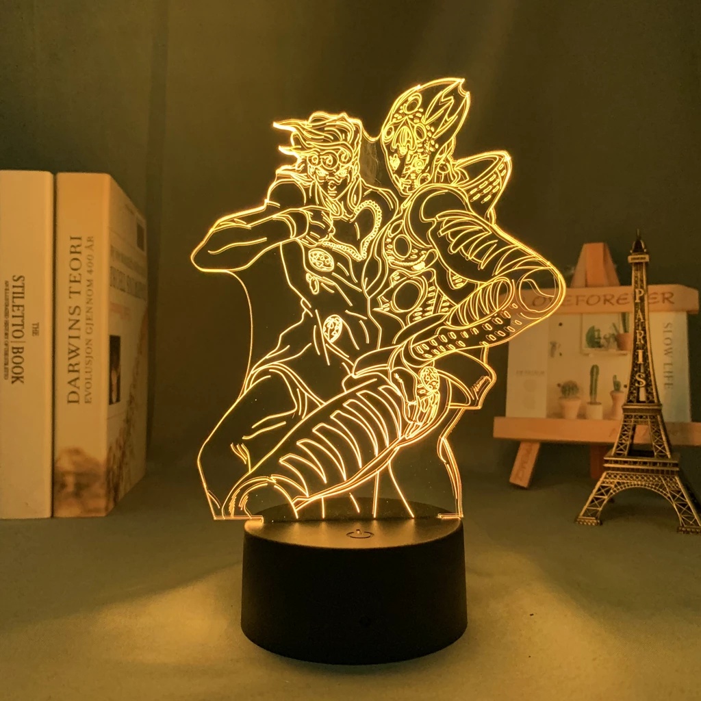 Anime JoJo's Bizarre Adventures JoJo no Kimyo na Boken Luminária LED 3D Noturna