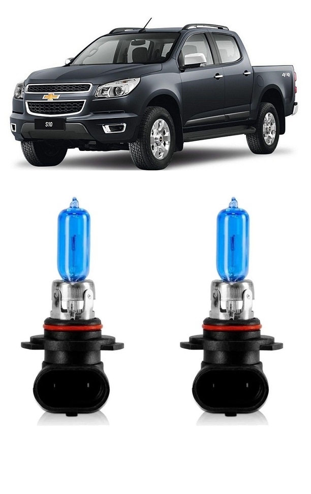 Par Lampada Super Branca Farol de Milha S10 2013 2014 2015 2016 8500K HB4