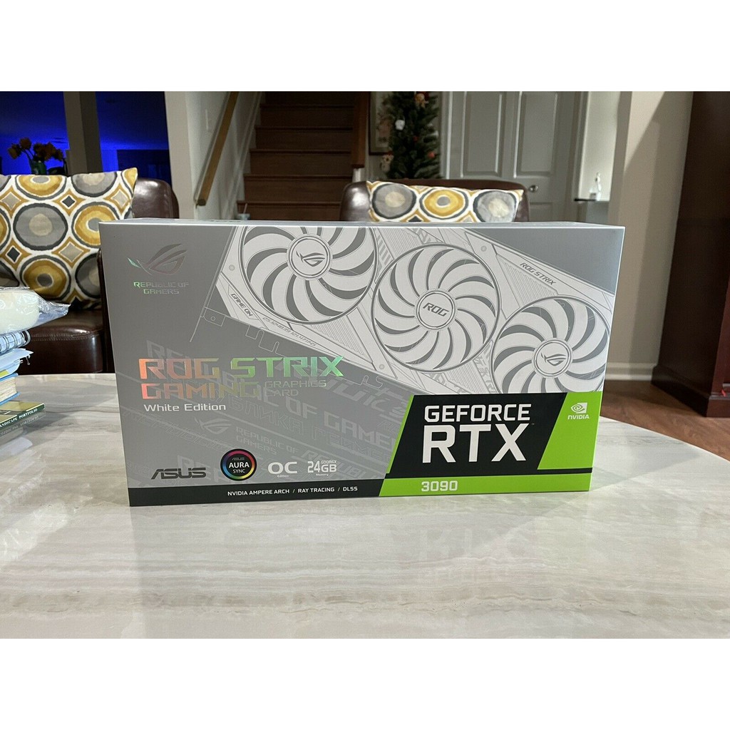 ASUS ROG Strix GeForce RTX 3090 OC White 24GB GDDR6X Graphics Card. |  Shopee Brasil