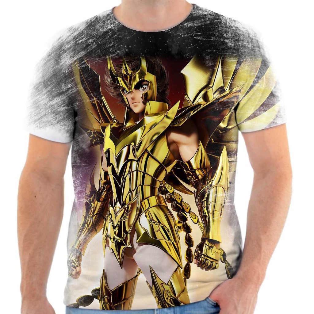 Camisa Manga Longa Ikki de Fênix - Cavaleiros do Zodiaco