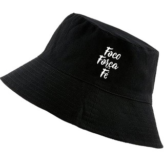 Chapéu bucket hat unissex Força foco e Fé boné