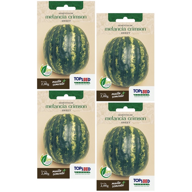 4X Sementes Melancia Crimson Sweet TOPSEED