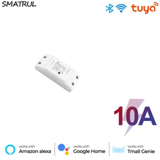 SMATRUL Tuya Switch Smart Life APP WiFi Voice Relay Controller Timer Module Google Home Amazon Alexa Rokid 110V 220V 10A em Oferta na Shopee