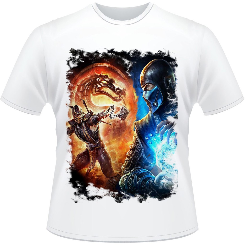 Camiseta ou baby look Mortal Kombat Ix 9 Scorpion e Sub-zero