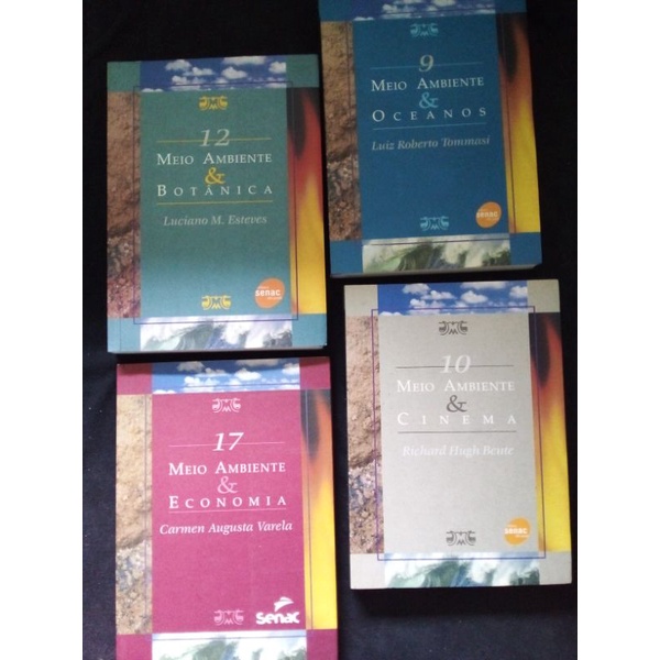 Livros da série Senac - Meio Ambiente - Meio ambiente e oceanos - Meio ambiente e gênero - Meio ambiente e cinema - Meio ambiente e florestas - Meio ambiente e escola - Meio ambiente e economia - Meio ambiente e botânica