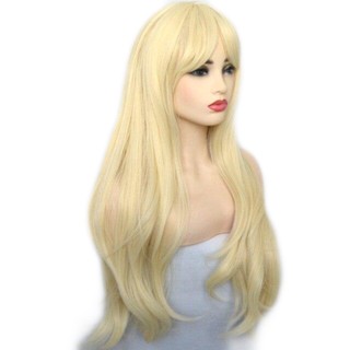 Peruca Orgânica Longa levemente ondulada 70cm 250g Aspecto Natural