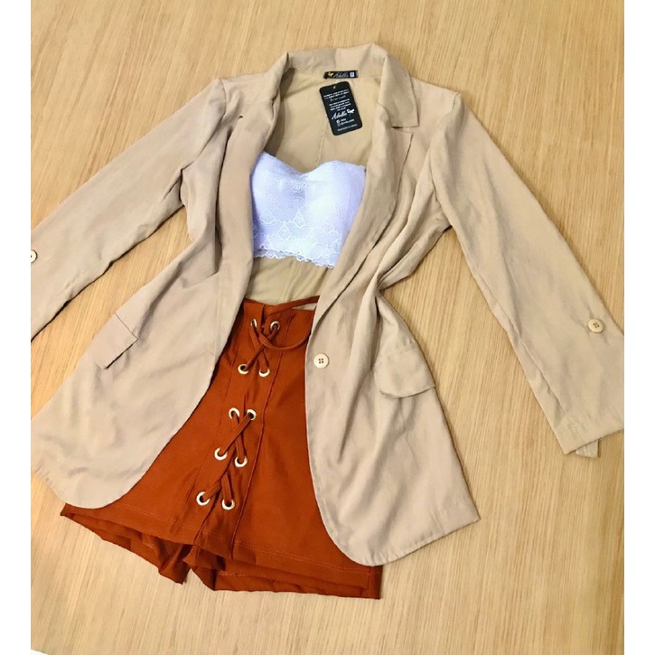 Blazer Feminino Social Nude Shopee Brasil