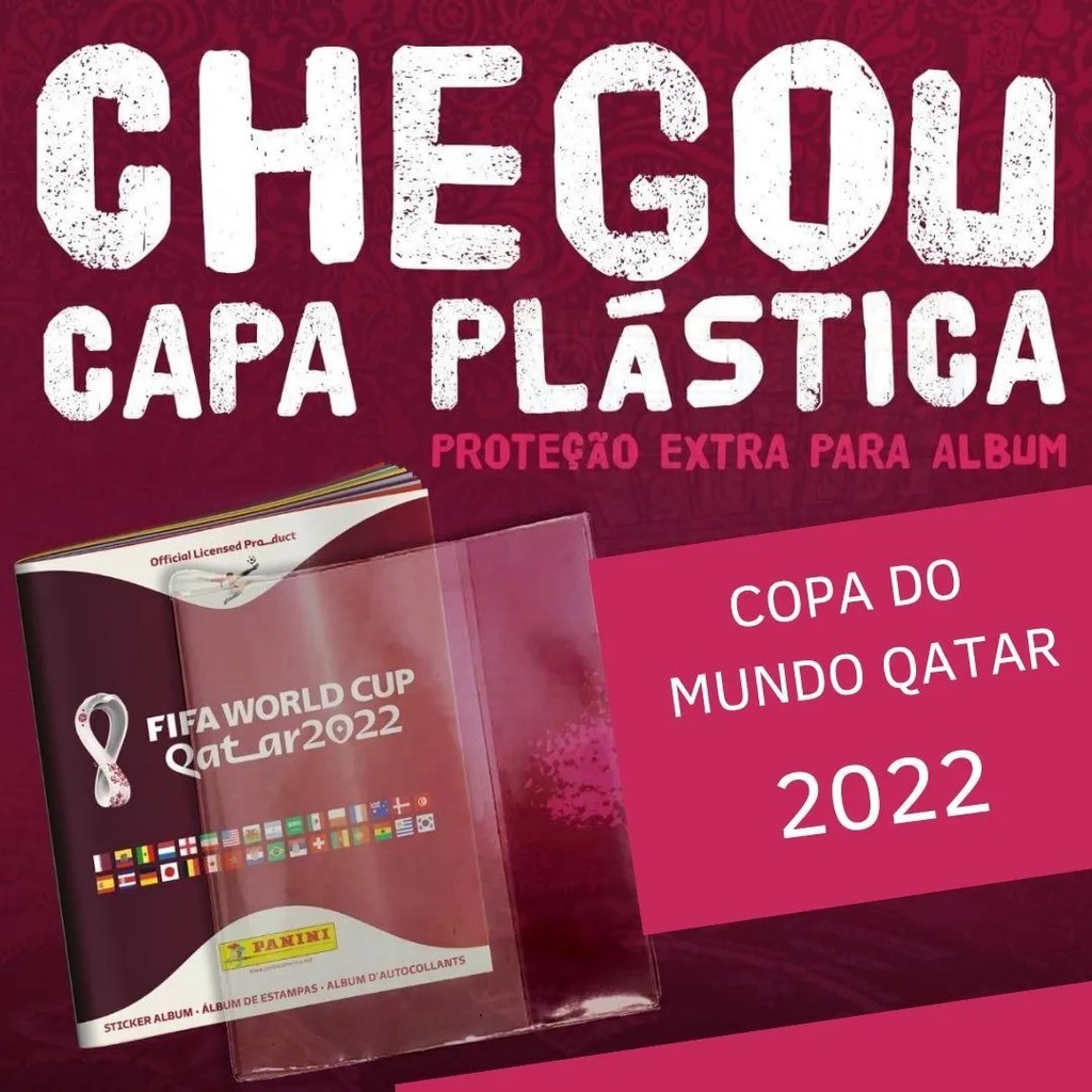Capa Plástica Protetora Álbum Copa Do Mundo 2022 Premium