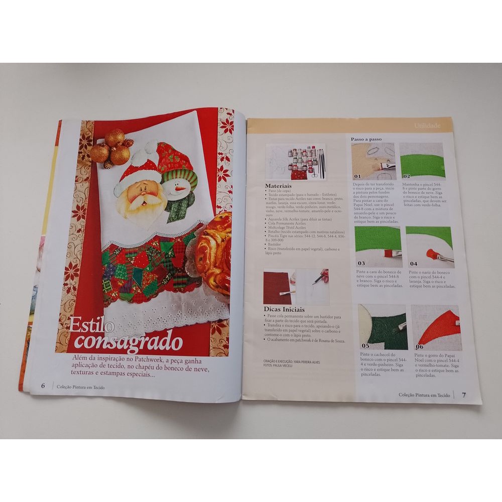 Revista Coleção Pintura Em Tecido Natal Passo A Passo S700 | Shopee Brasil