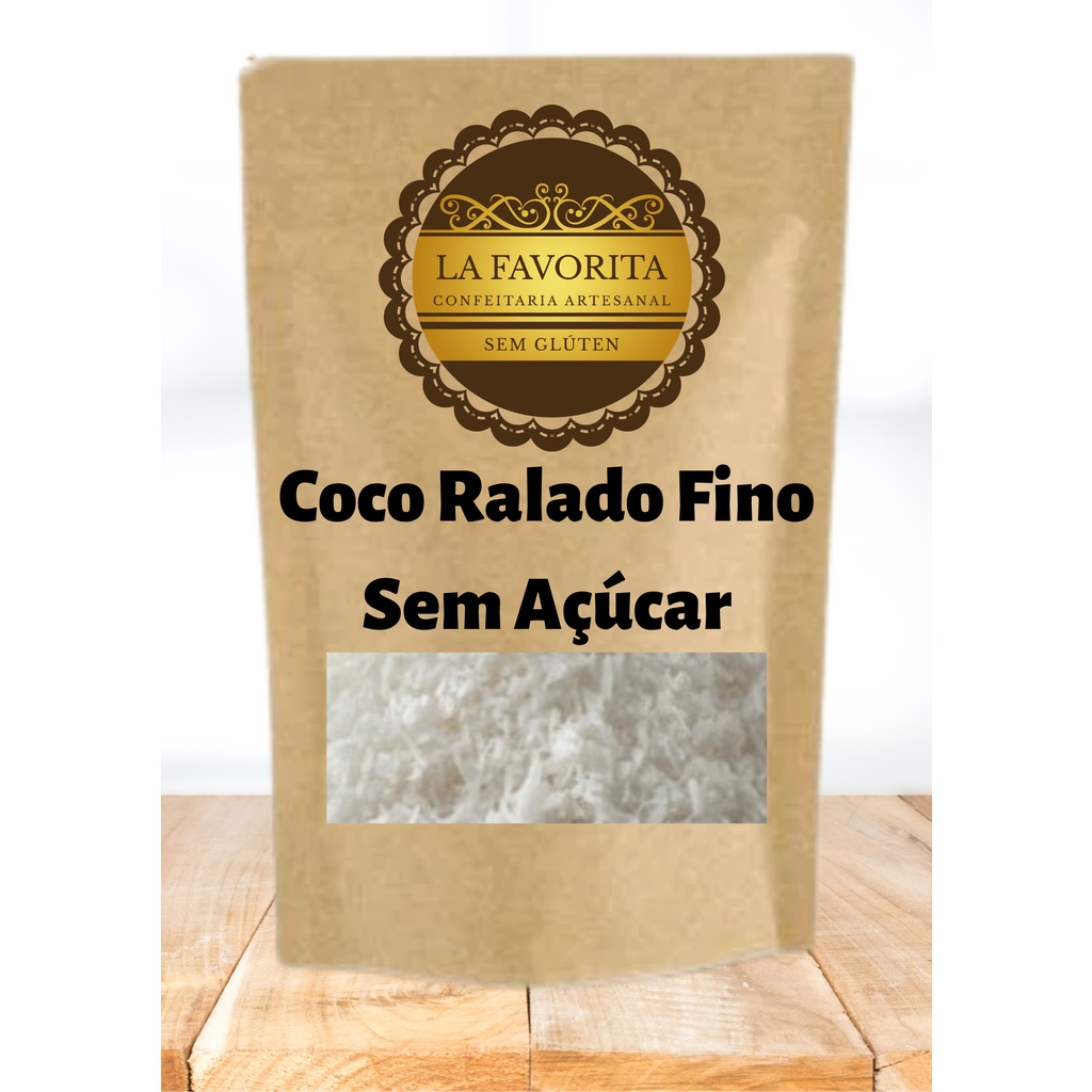 Coco Ralado Fino Sem Açúcar 250g ou 500g e Sem Glúten A GRANEL + ENVIO IMEDIATO PRONTA ENTREGA em Oferta na Shopee