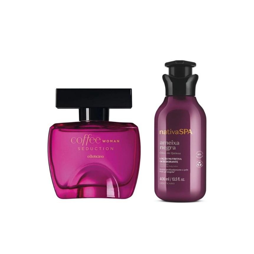 Combo Hidratante corporal Ameixa Negra e Colônia Coffee Woman Seduction - O Boticário
