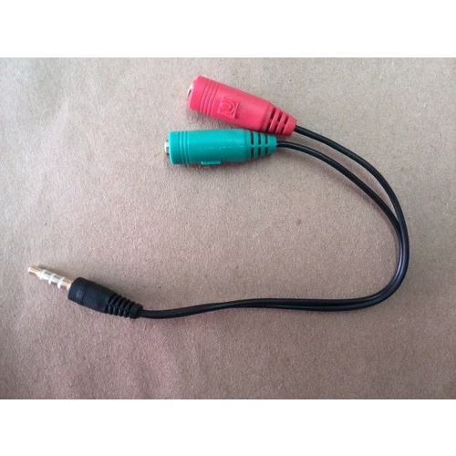 02 Adaptador P3 Macho Para 2 P2 (fone/microfone) Fêmea