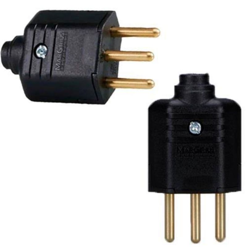 Plug macho tomada Preta 10A preto 2p+t 10 Amperes eletrodomésticos