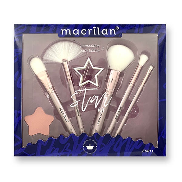 Kit Pinceis Macrilan Star Ed011 em Oferta na Shopee