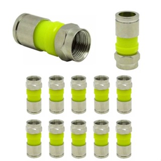 10pcs Conector De Compressão Rg06 Para Cabo Coaxial em Oferta na Shopee