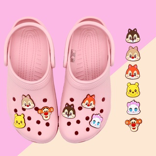 Jibz Croc disney Dos Desenhos Animados Fivela Sapato Winnie the Pooh/Tigger DIY Destacável decorate accessories pvc Sandálias Tamancos shoe charms Da Sapata Miúdos Presentes 1000 + Estilos Para Escolher A Partir De