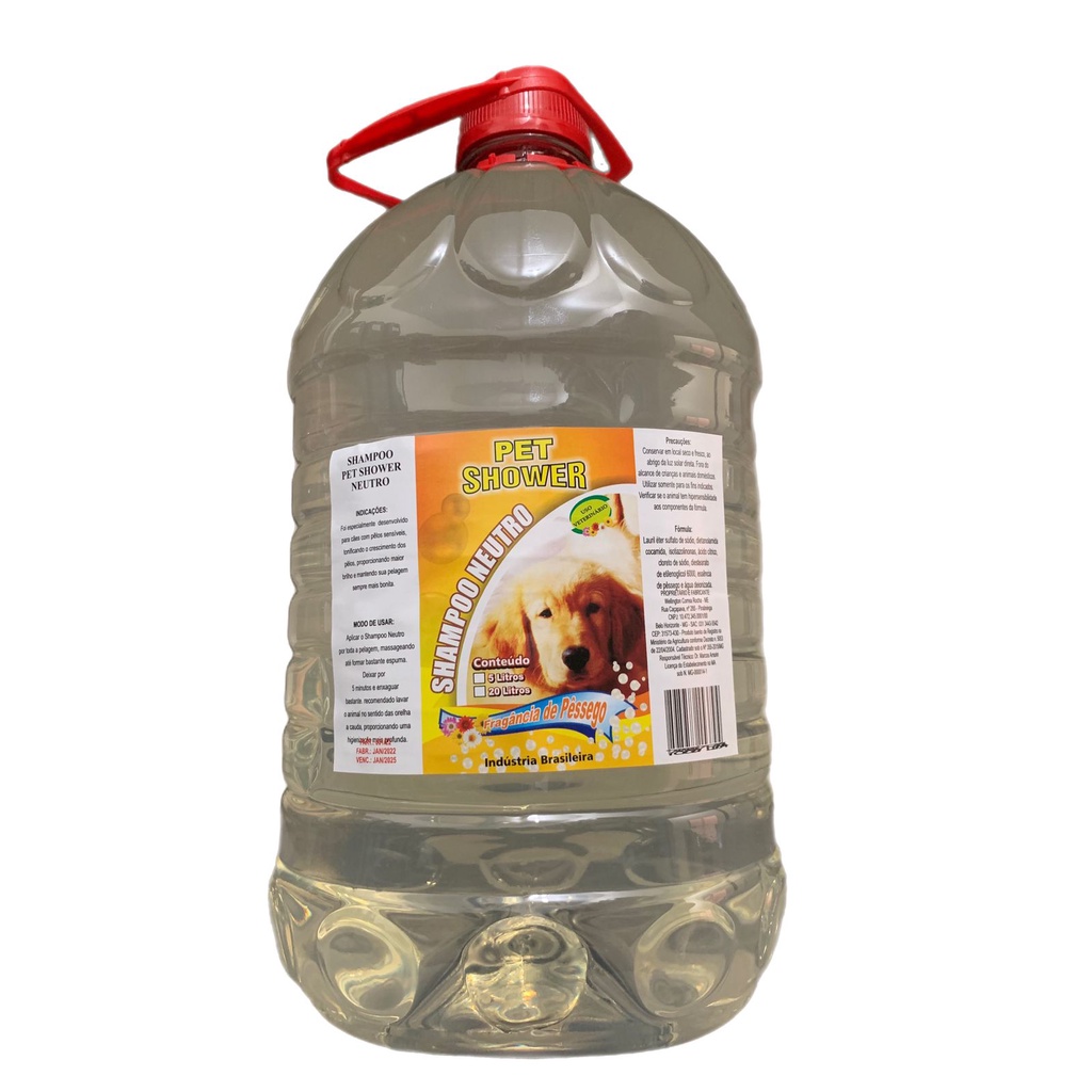 Shampo Pet Shower Neutro 5 litros Shopee Brasil