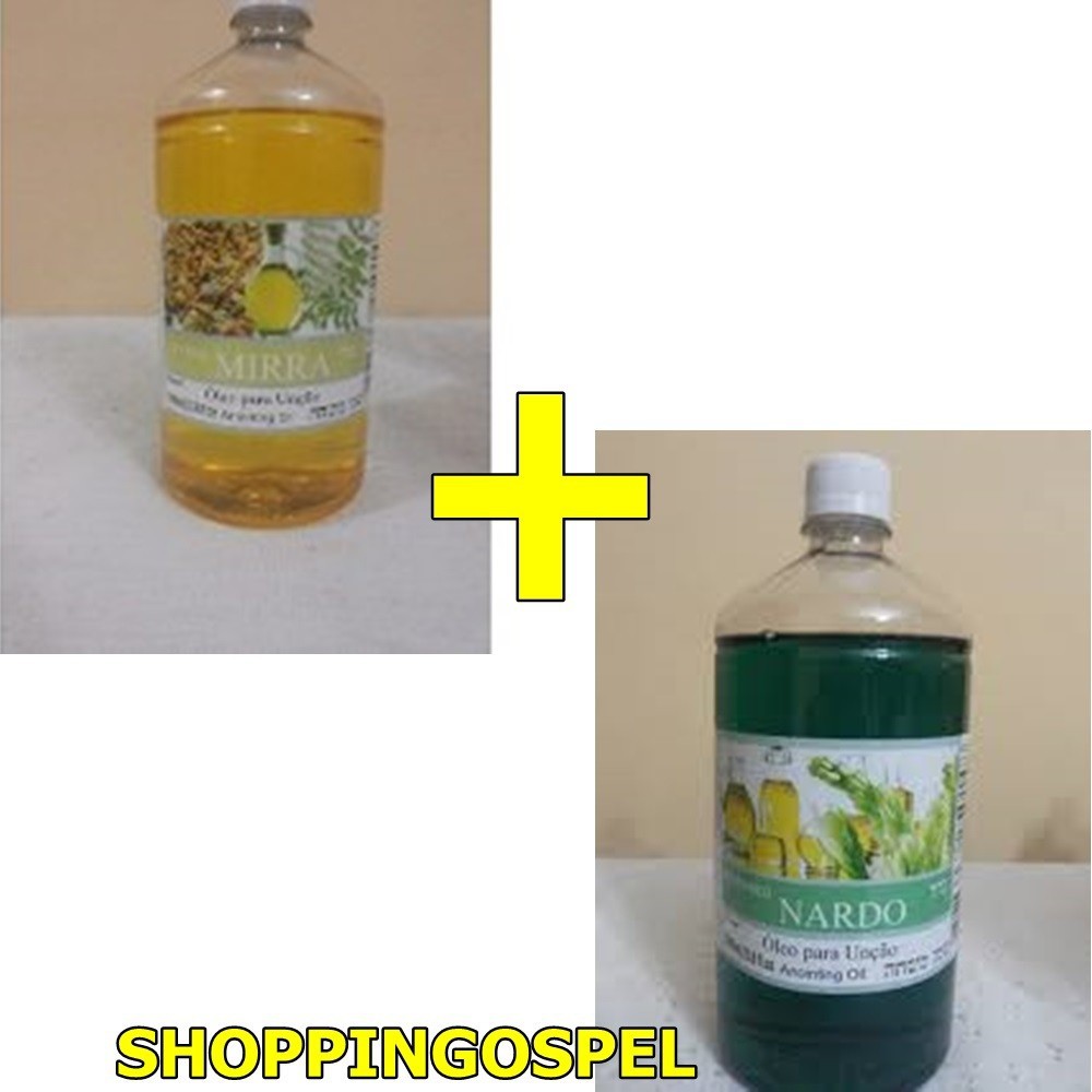 Óleo De Unção Frasco Com 1 Litro Fragância Mirra + Nardo